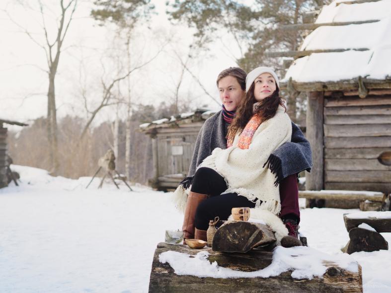 Läntinen pikkusaari, Древняя деревня
