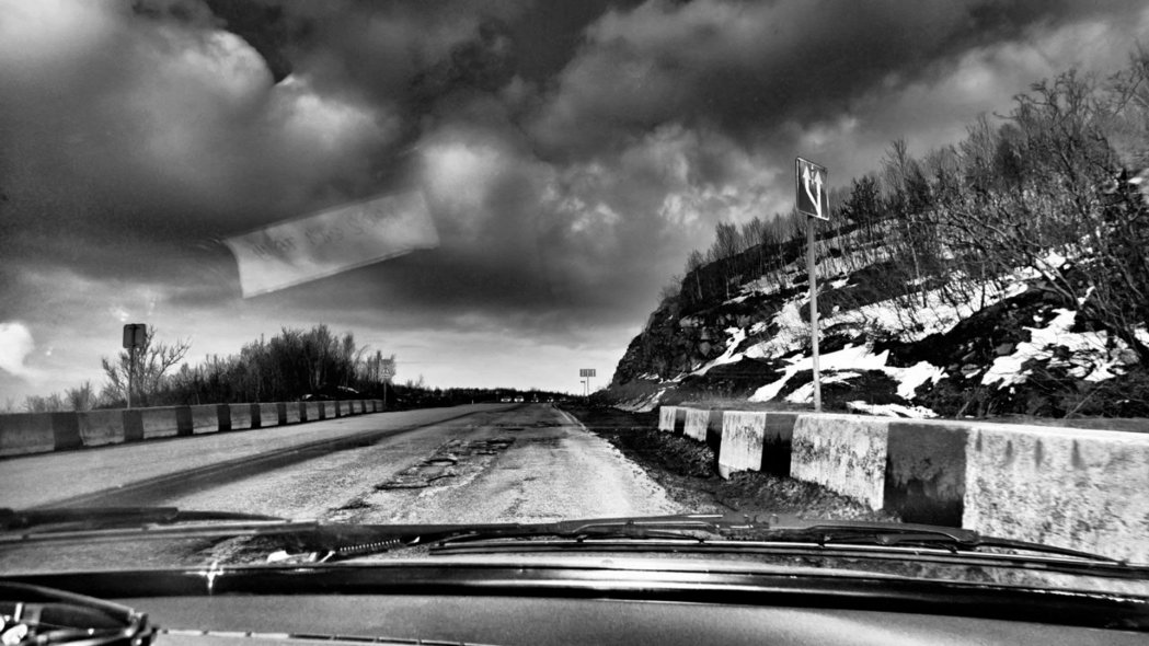 Black White Russian Road 