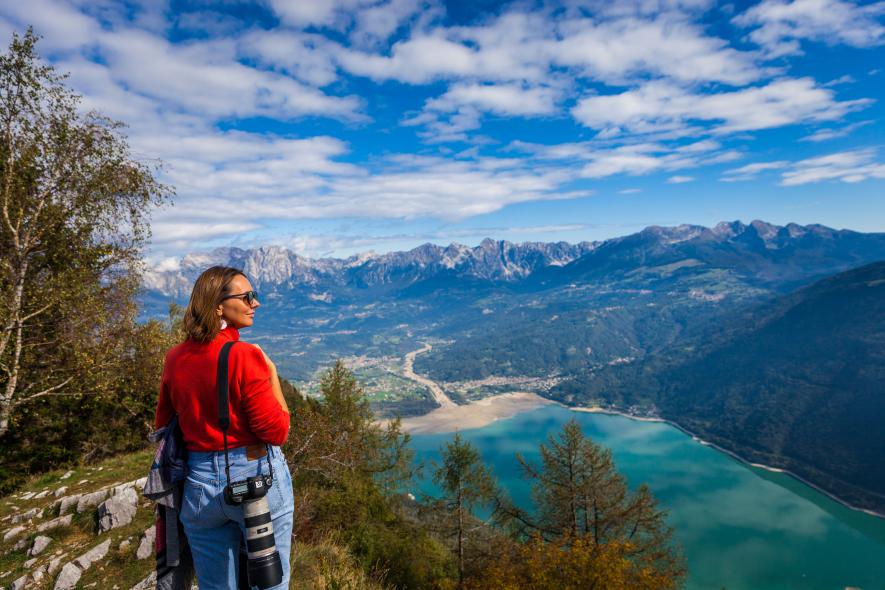 Punto panoramico su lago Santa Croce