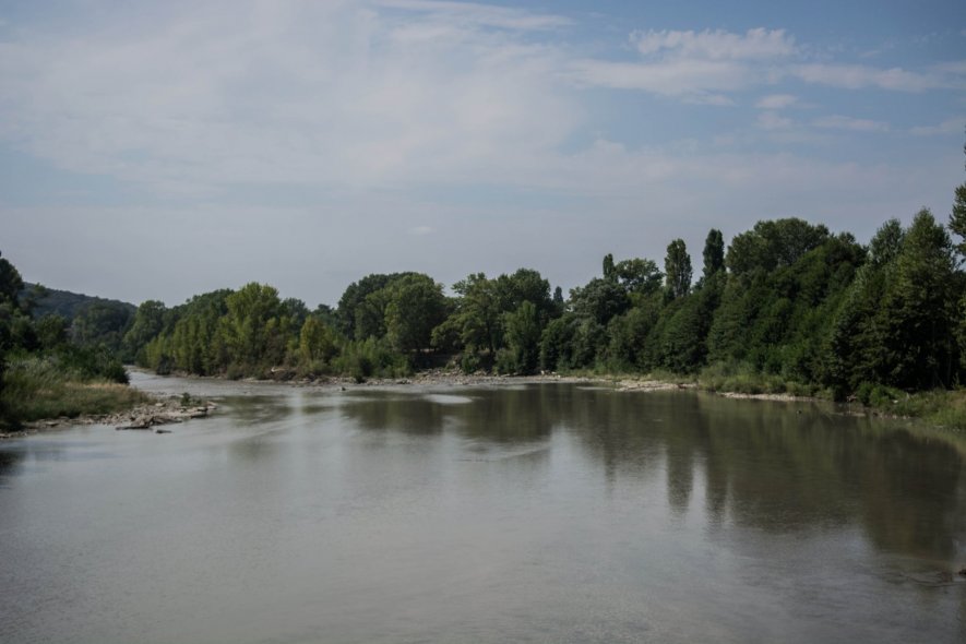 Подвесной мост на реке Белая