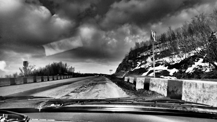 Black White Russian Road 