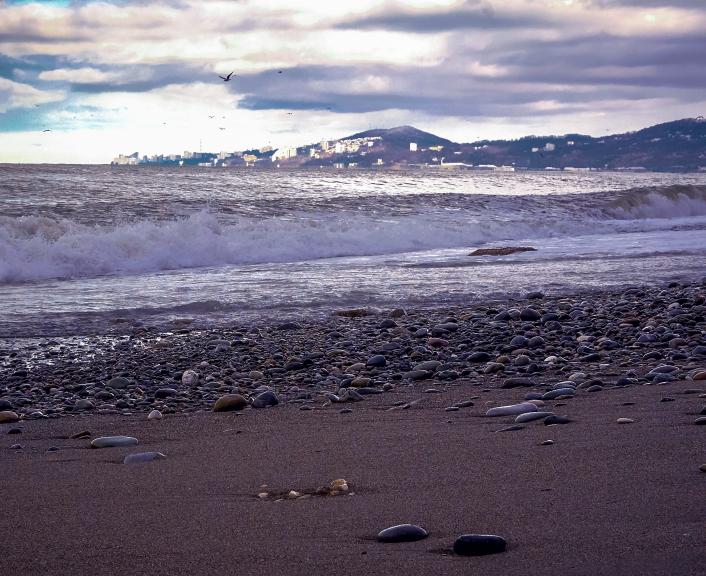 Пляж санатория южное взморье 