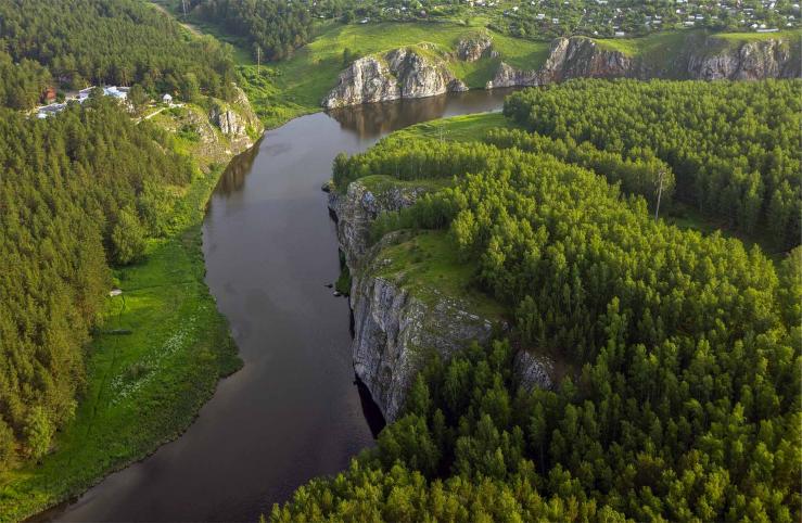 Три пещеры на реке Исеть