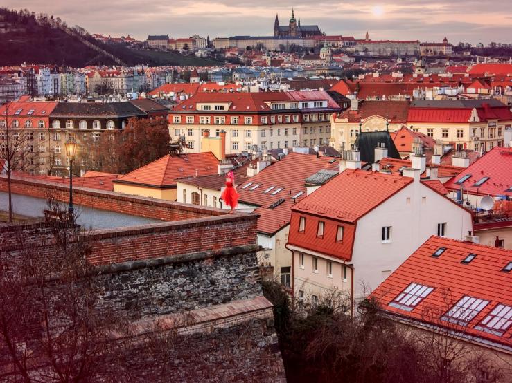 Вышеград, вид на крыши